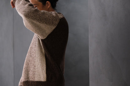SLOPE SLOW/intarsia zip cardigan/Seven colors NZ wool