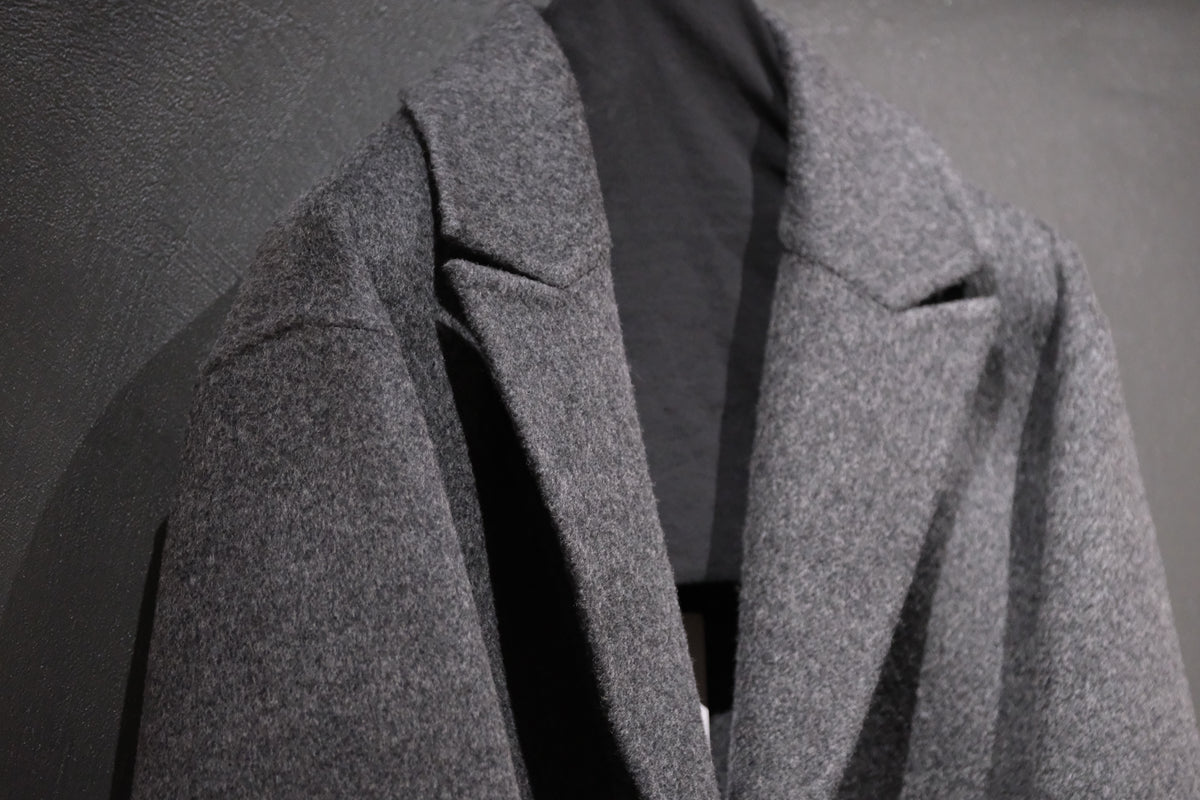 POSTELEGANT/ WOOL REVER  COAT　/ CHARCOAL GREY