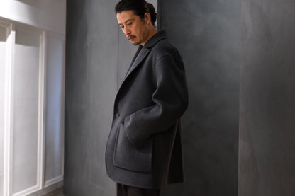 POSTELEGANT/ EXTRA FINE WOOL REVER SHORT COAT