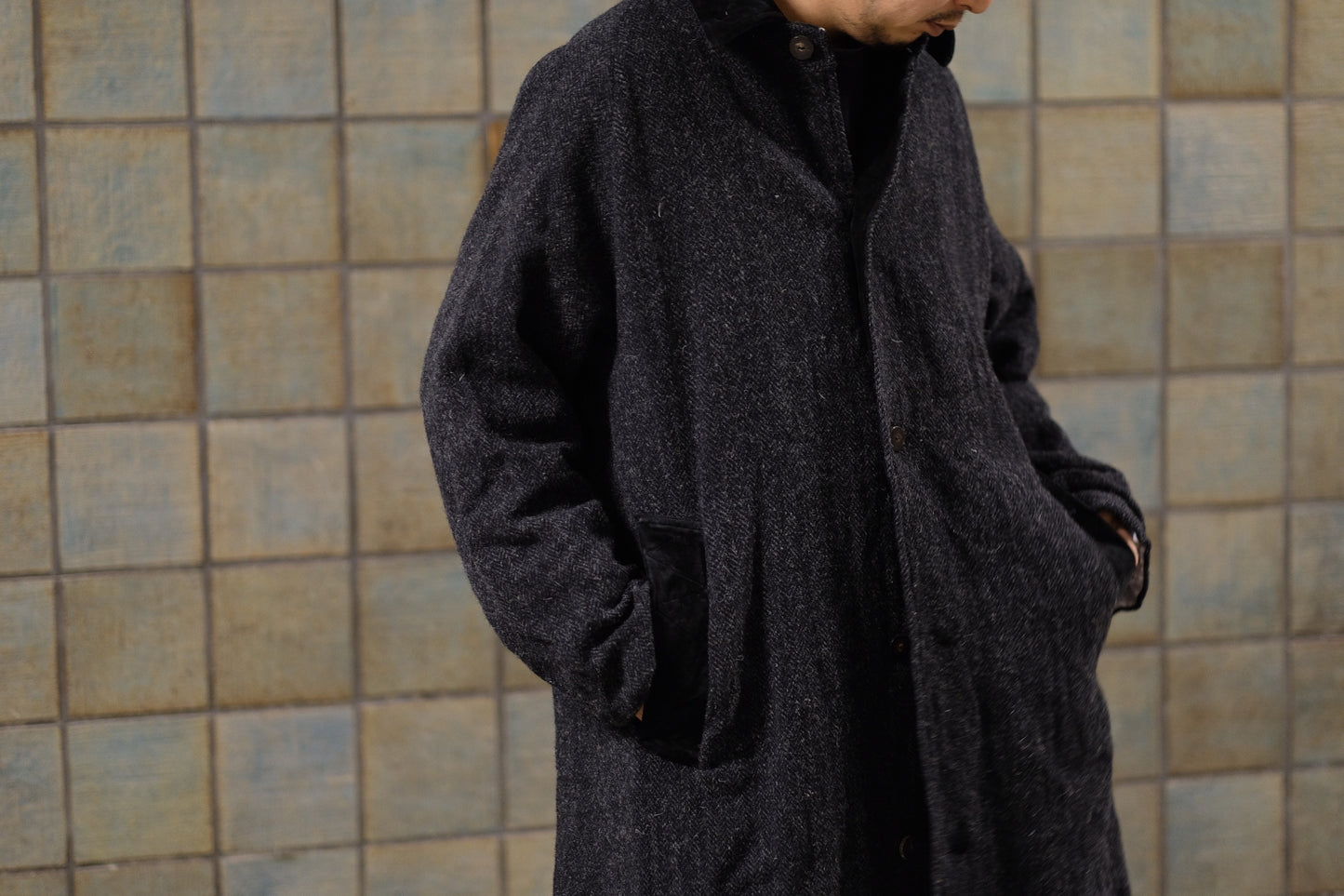 Chez Vidalenc /Coat bobi(Harris tweed/Kol)