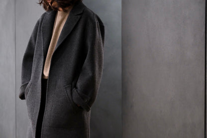 POSTELEGANT/ WOOL REVER  COAT　/ CHARCOAL GREY