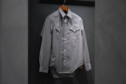 2026AW受注商品/COHERENCE/ABIQUIU/ROVER WOOL TWILL/GREY NAILHEAD