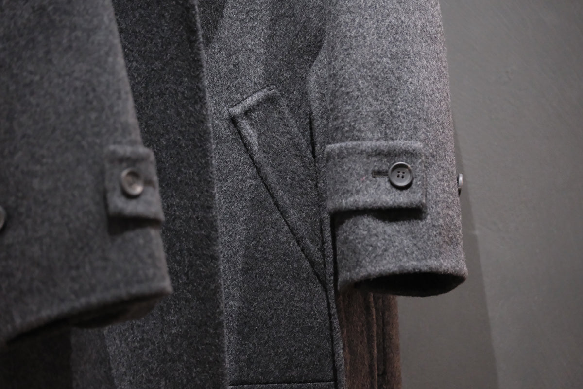 POSTELEGANT/ WOOL REVER  COAT　/ CHARCOAL GREY