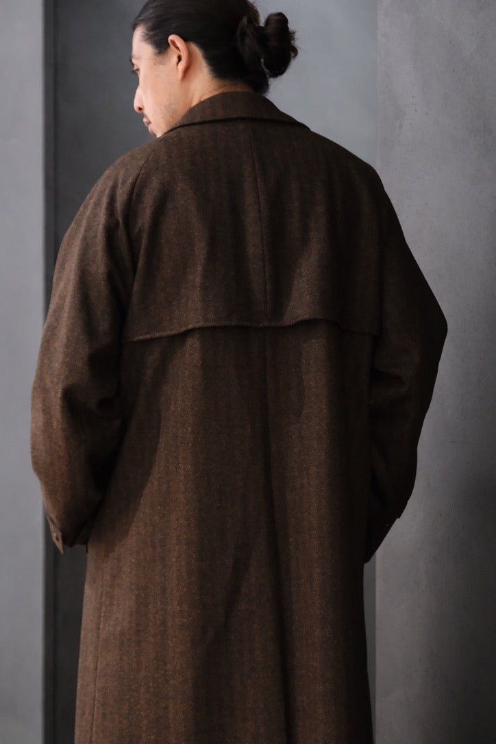 COHÉRENCE / Mod.FOUFOU Ⅱ / CHEVRON TWEED JERSEY / BROWN