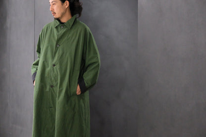 Chez Vidalenc / Coat Bobi / Emerald green lining wool mar ( pure virgin wool )