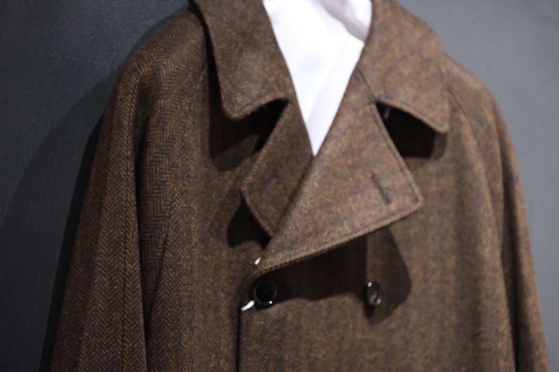 COHÉRENCE / Mod.FOUFOU Ⅱ / CHEVRON TWEED JERSEY / BROWN