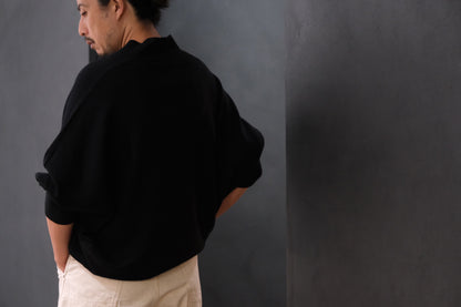 nonnotte/Draping Shawl Collar V Pullover/Pure Cashmere Knit