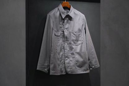 2026AW受注商品/COHERENCE/JACKSON/ROVER WOOL TWILL/GREY NAILHEAD