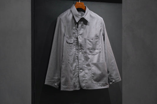 2026AW受注商品/COHERENCE/JACKSON/ROVER WOOL TWILL/GREY NAILHEAD