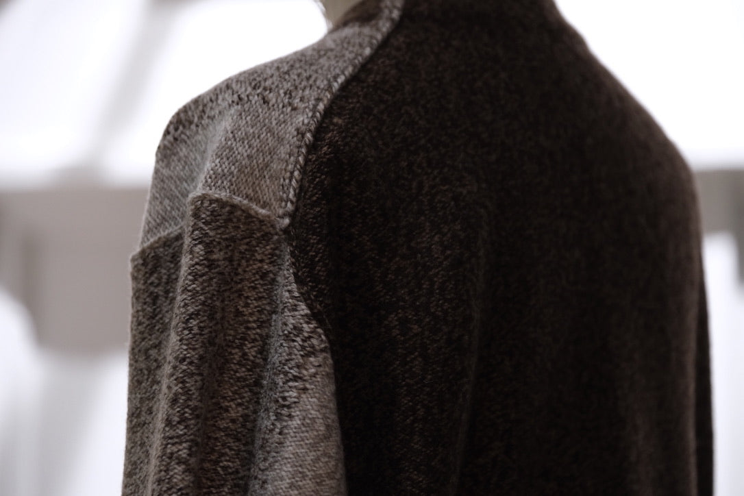 SLOPE SLOW/intarsia zip cardigan/Seven colors NZ wool