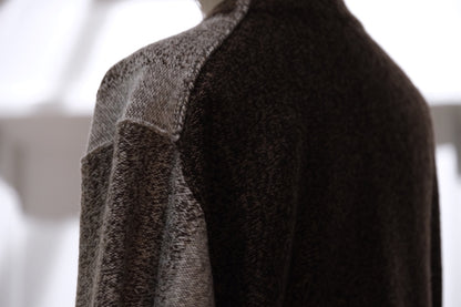 SLOPE SLOW/intarsia zip cardigan/Seven colors NZ wool