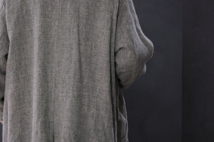 Chez Vidalenc / Baikal Coat / Harris tweed Light Grey