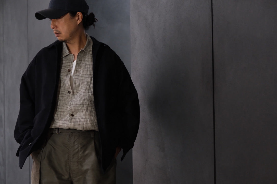 nonnotte/Draping Shirt Jacket/Fine Count Moleskin