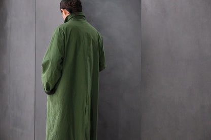 Chez Vidalenc / Coat Bobi / Emerald green lining wool mar ( pure virgin wool )