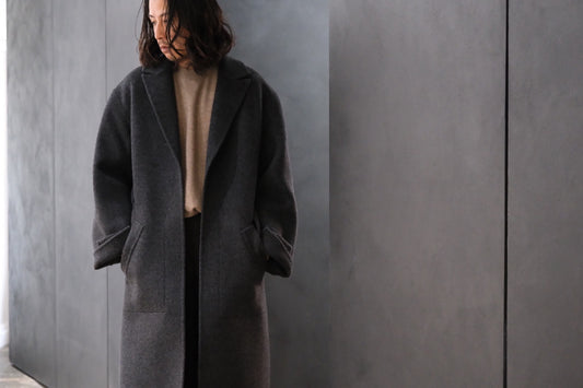 POSTELEGANT/ WOOL REVER  COAT　/ CHARCOAL GREY