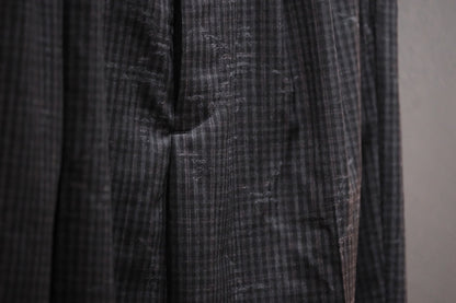 nonnotte/Draping Five-Tuck Wide Trousers/Super 140’s Shadow Jacquard – Bird Plaid