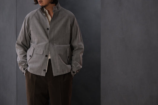 COHERENCE/GIANNI/Wool.Linen.Mohair Ripple/GRAY