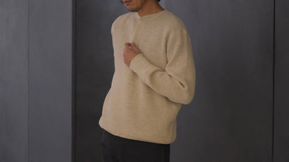 Slopeslow/Dry wool Waffle Henley shirt