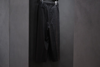 nonnotte/Draping Five-Tuck Wide Trousers/Super 140’s Shadow Jacquard – Bird Plaid