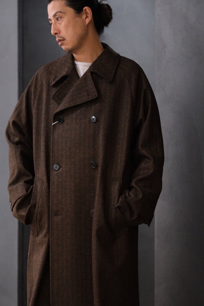 COHÉRENCE / Mod.FOUFOU Ⅱ / CHEVRON TWEED JERSEY / BROWN