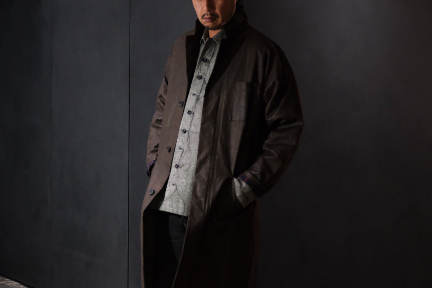 A TENTATIVE ATELIER /  Mario Monicelli /  MUD DYED WAX WORKER COAT