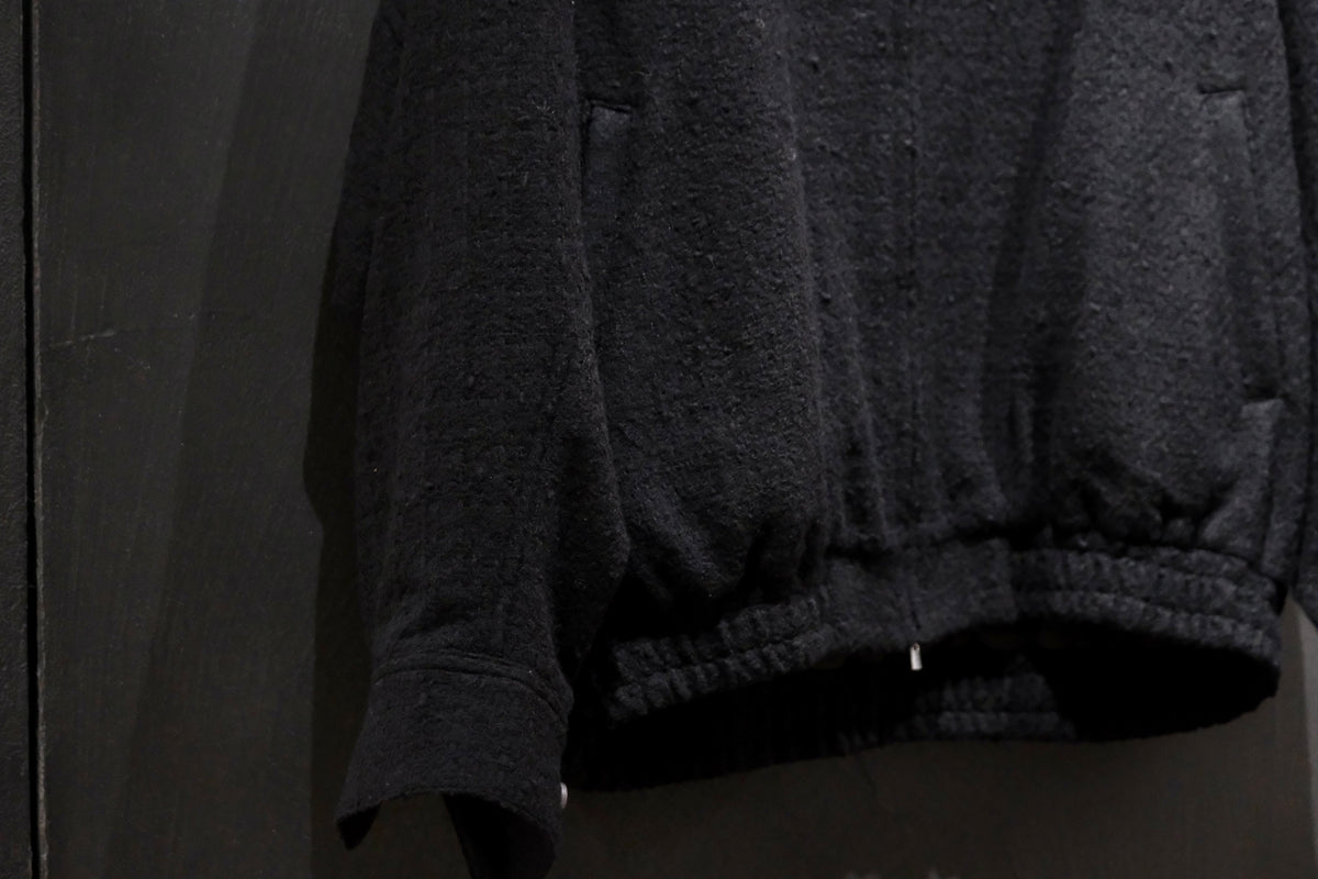 nonnotte/Draping Big Yoke Raglan Drizzler Jacket/N Tweed 002