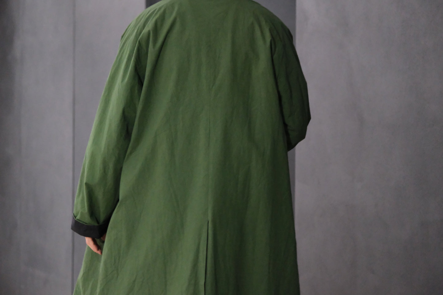 Chez Vidalenc / Coat Bobi / Emerald green lining wool mar ( pure virgin wool )