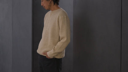 Slopeslow/Dry wool Waffle Henley shirt