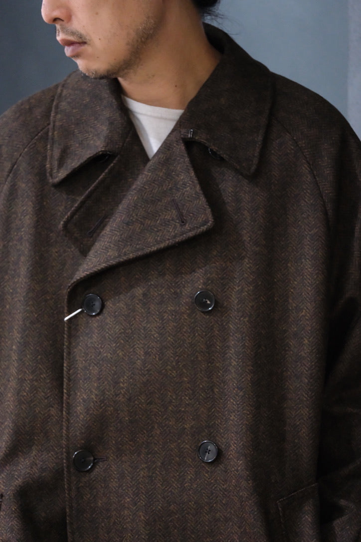 COHÉRENCE / Mod.FOUFOU Ⅱ / CHEVRON TWEED JERSEY / BROWN