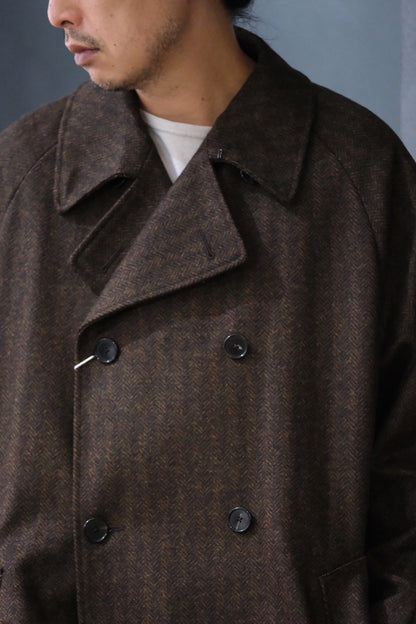 COHÉRENCE / Mod.FOUFOU Ⅱ / CHEVRON TWEED JERSEY / BROWN