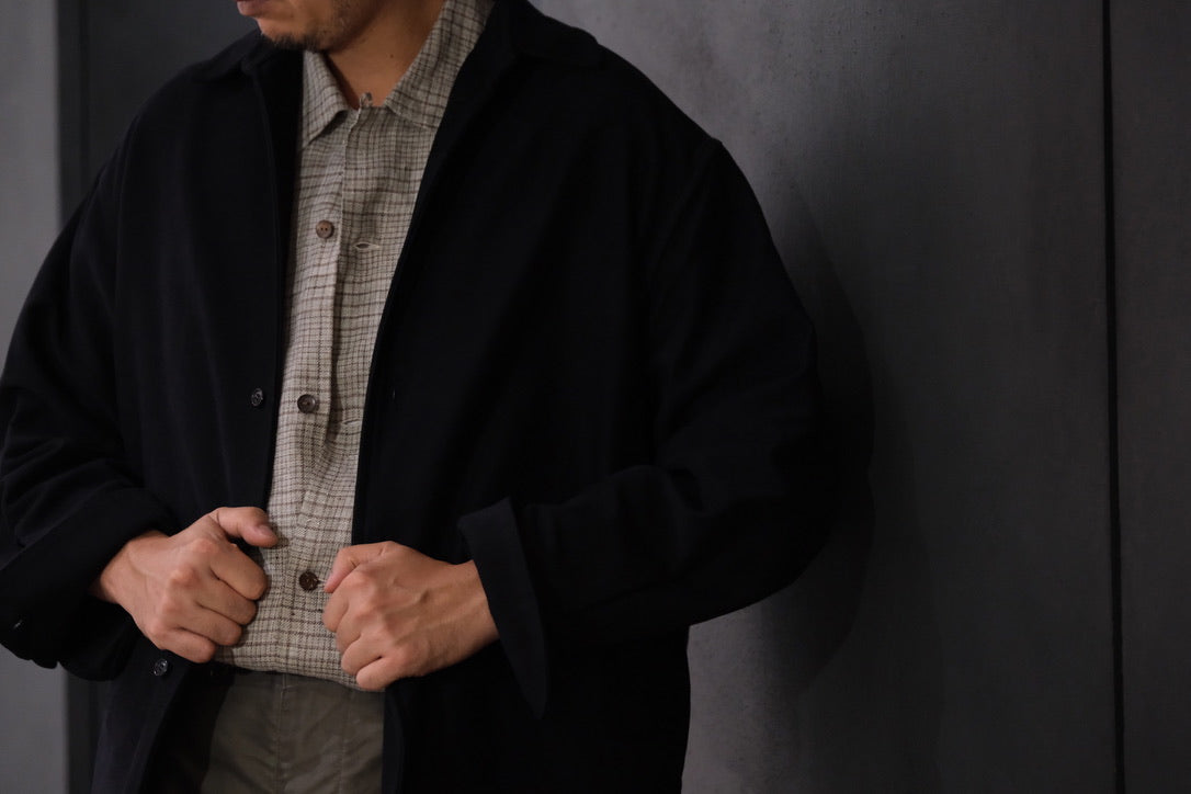 nonnotte/Draping Shirt Jacket/Fine Count Moleskin