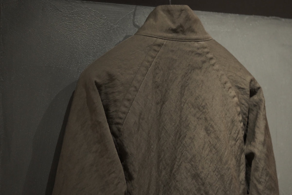Massimo osti studio / TECH WO BOMBER / OW SHORT JACKET IN LANA TECNICA / TURKISH COFFEE