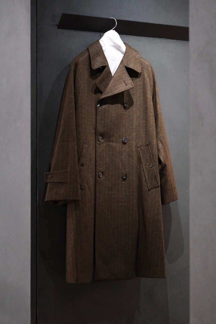 COHÉRENCE / Mod.FOUFOU Ⅱ / CHEVRON TWEED JERSEY / BROWN