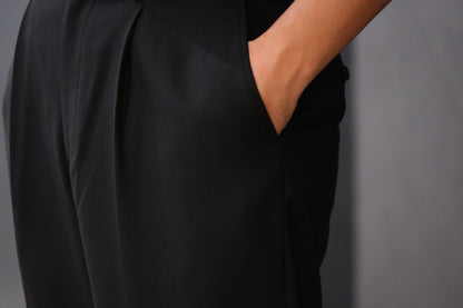 nonnotte/Draping One-Tuck Tapered Trousers/Drape Doeskin Cloth