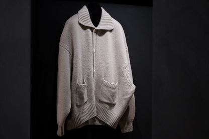 nonnotte/Draping Knit Cardigan Jacket/Low Count Wool Yak Knit