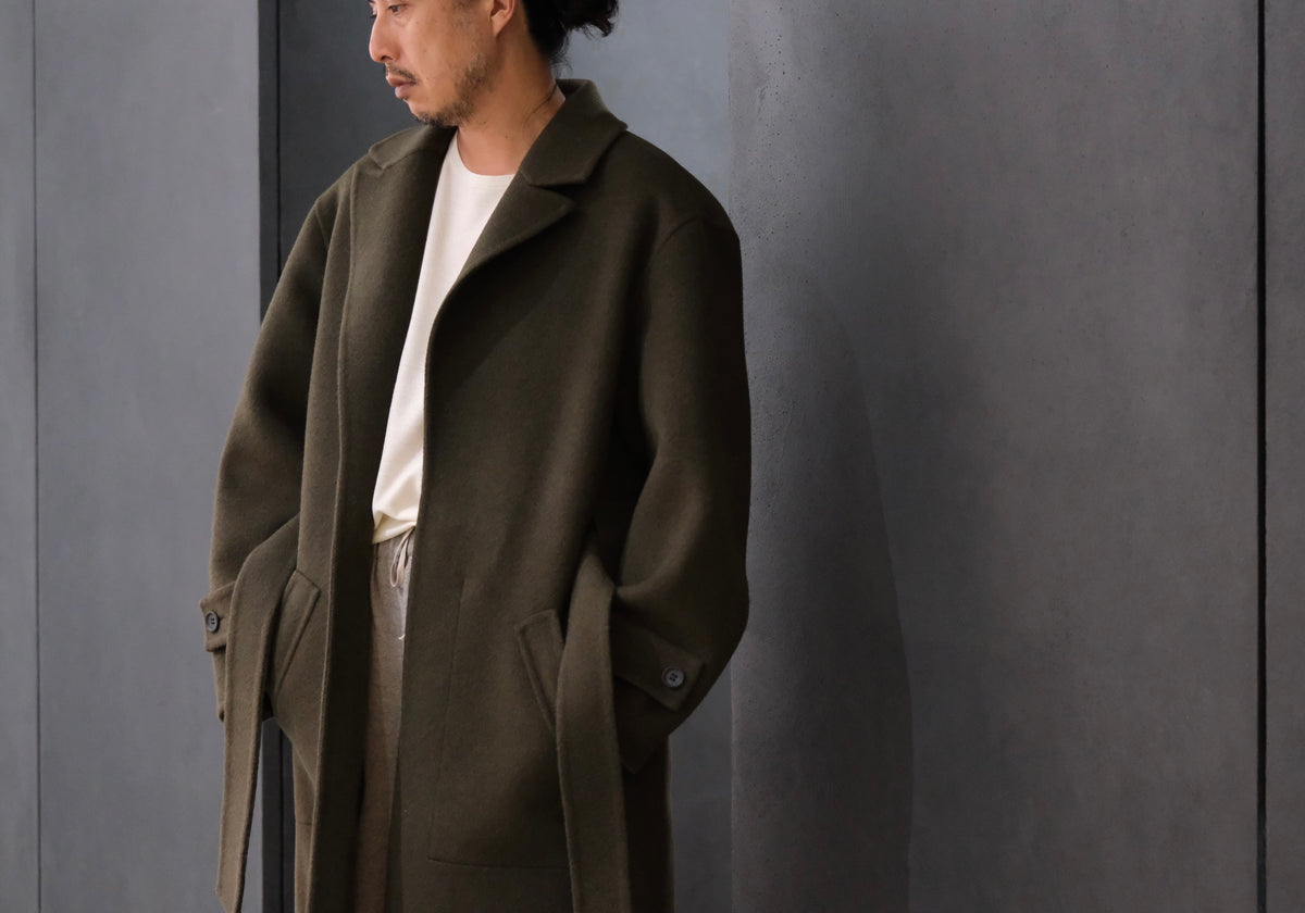 POSTELEGANT/ WOOL REVER  COAT　/ HEATHER MOSS