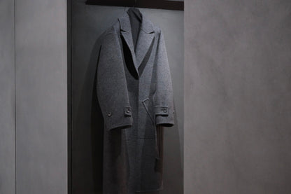 POSTELEGANT/ WOOL REVER  COAT　/ CHARCOAL GREY
