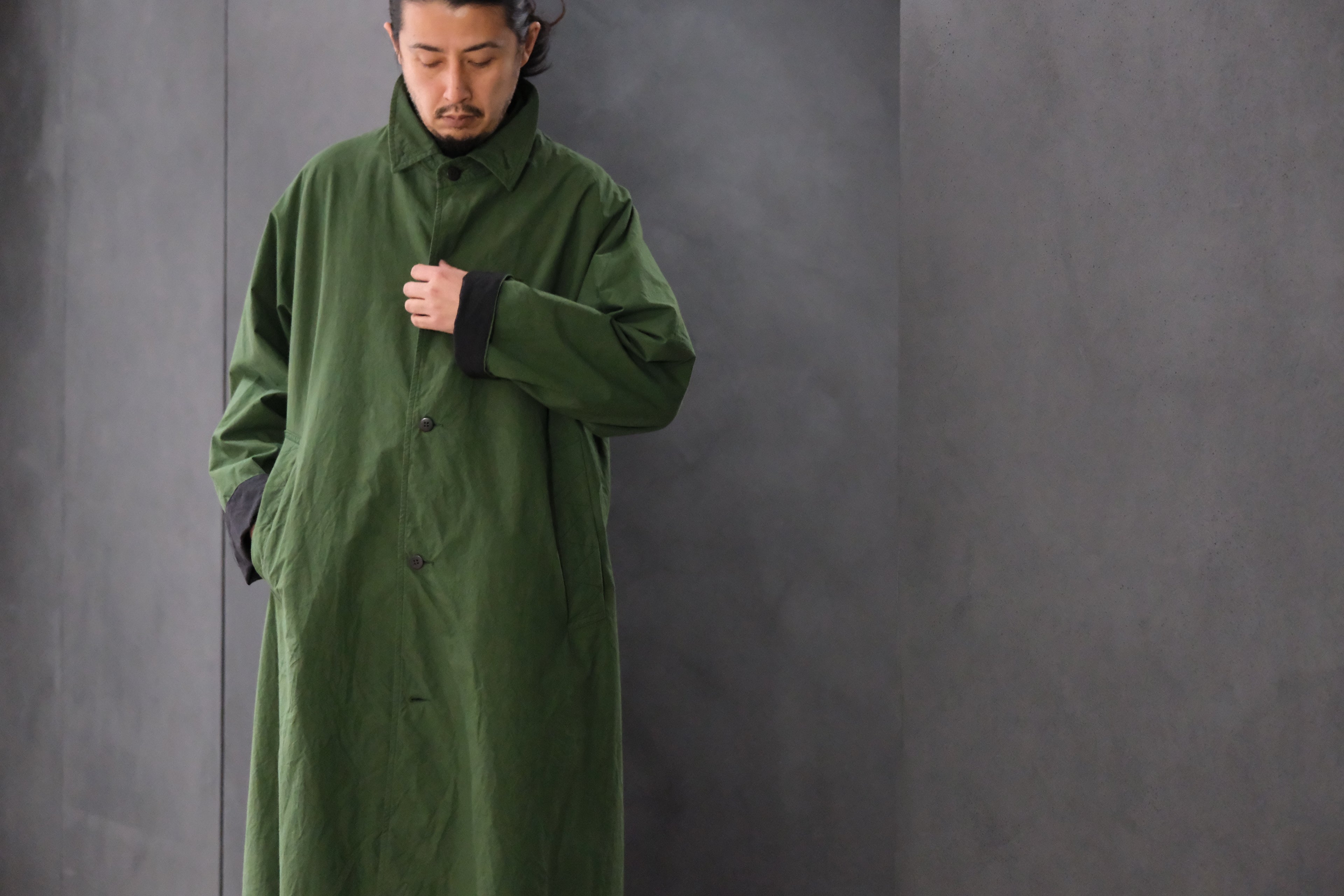 Chez Vidalenc / Coat Bobi / Emerald green lining wool mar ( pure virgi