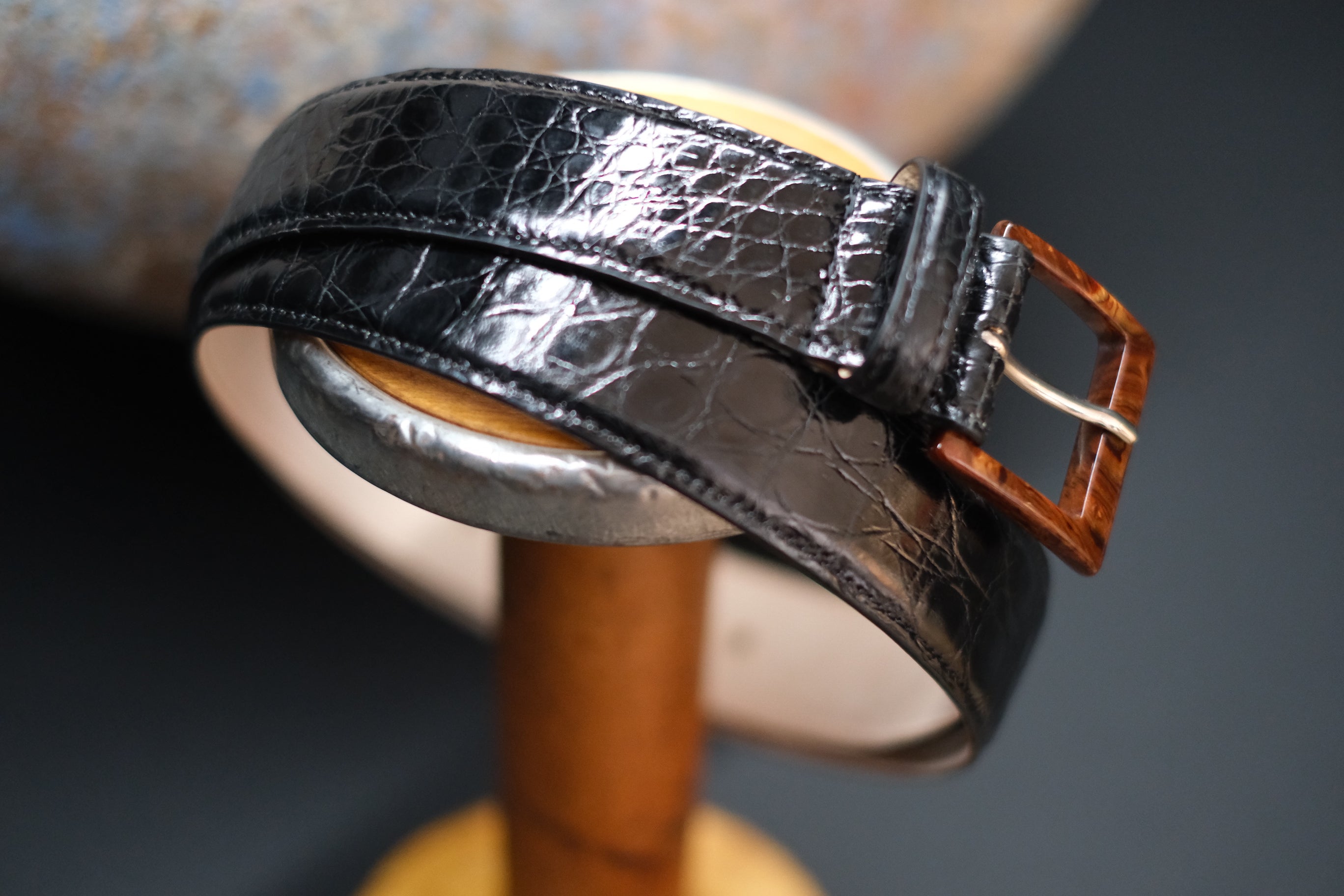 Le Yucca's / Vintage Square Acetate Belt / FIBBIA ART.96108/35