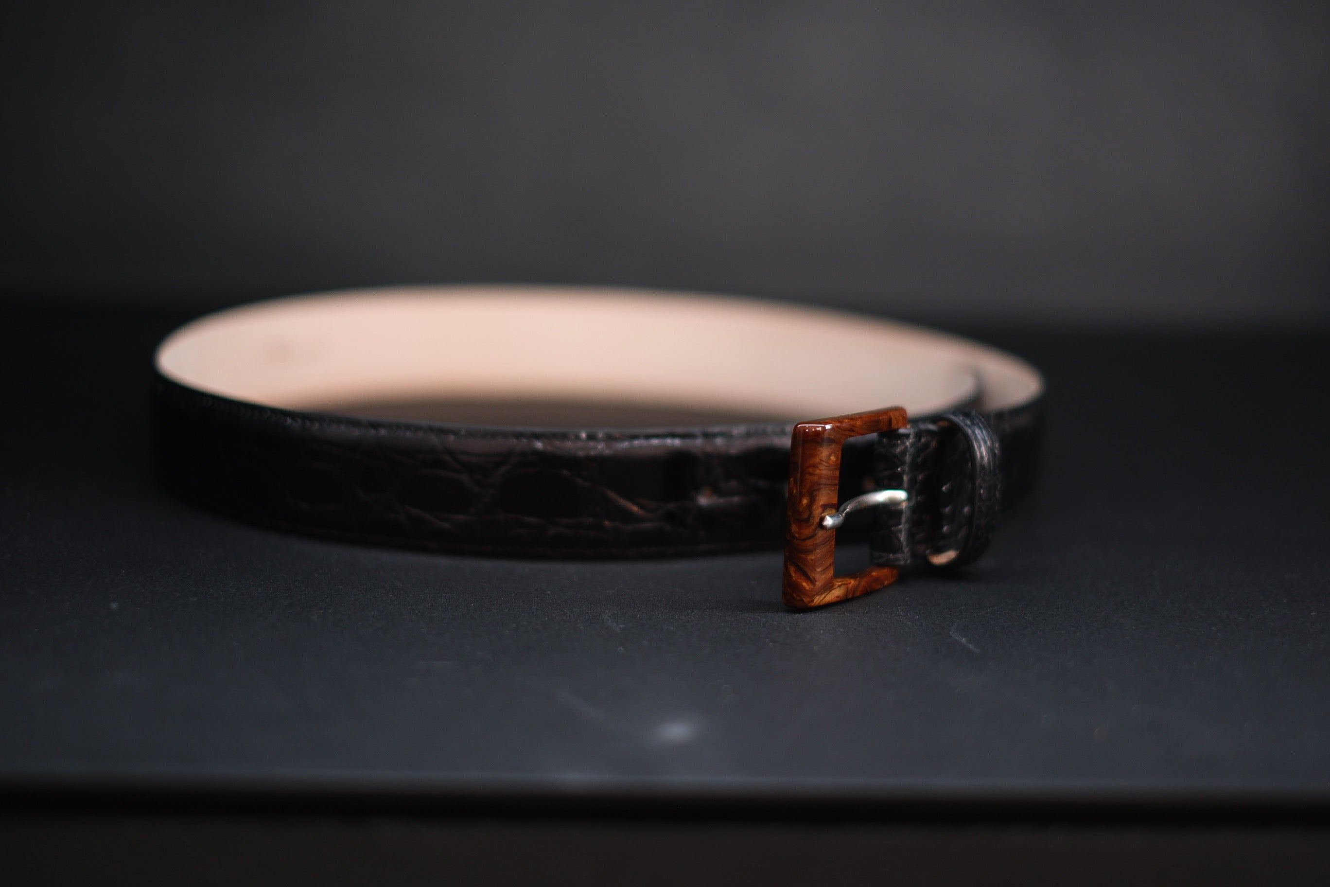 Le Yucca's / Vintage Square Acetate Belt / FIBBIA ART.96108/35