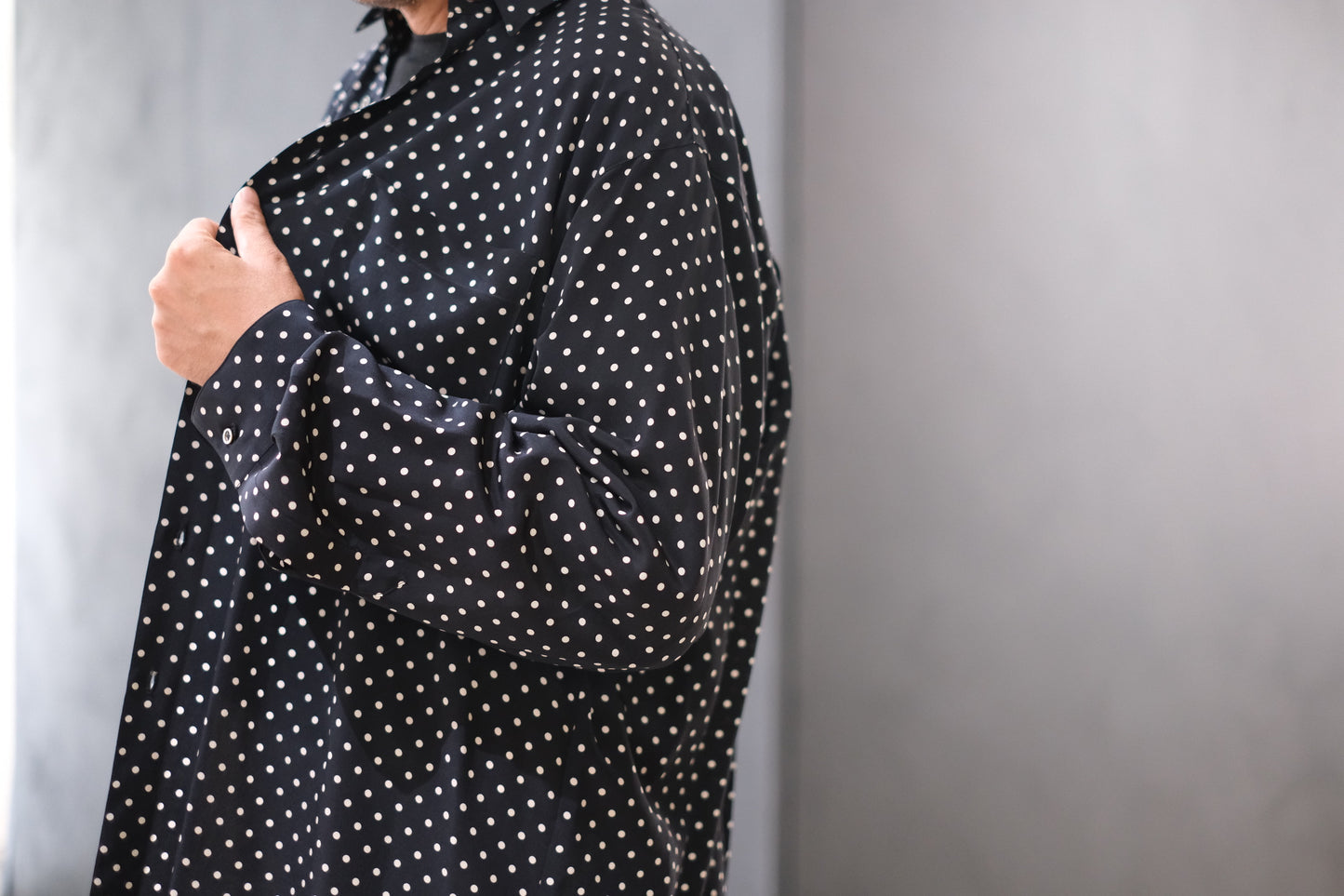 HEUGN / SHIRT123"Alf " Silk Dot
