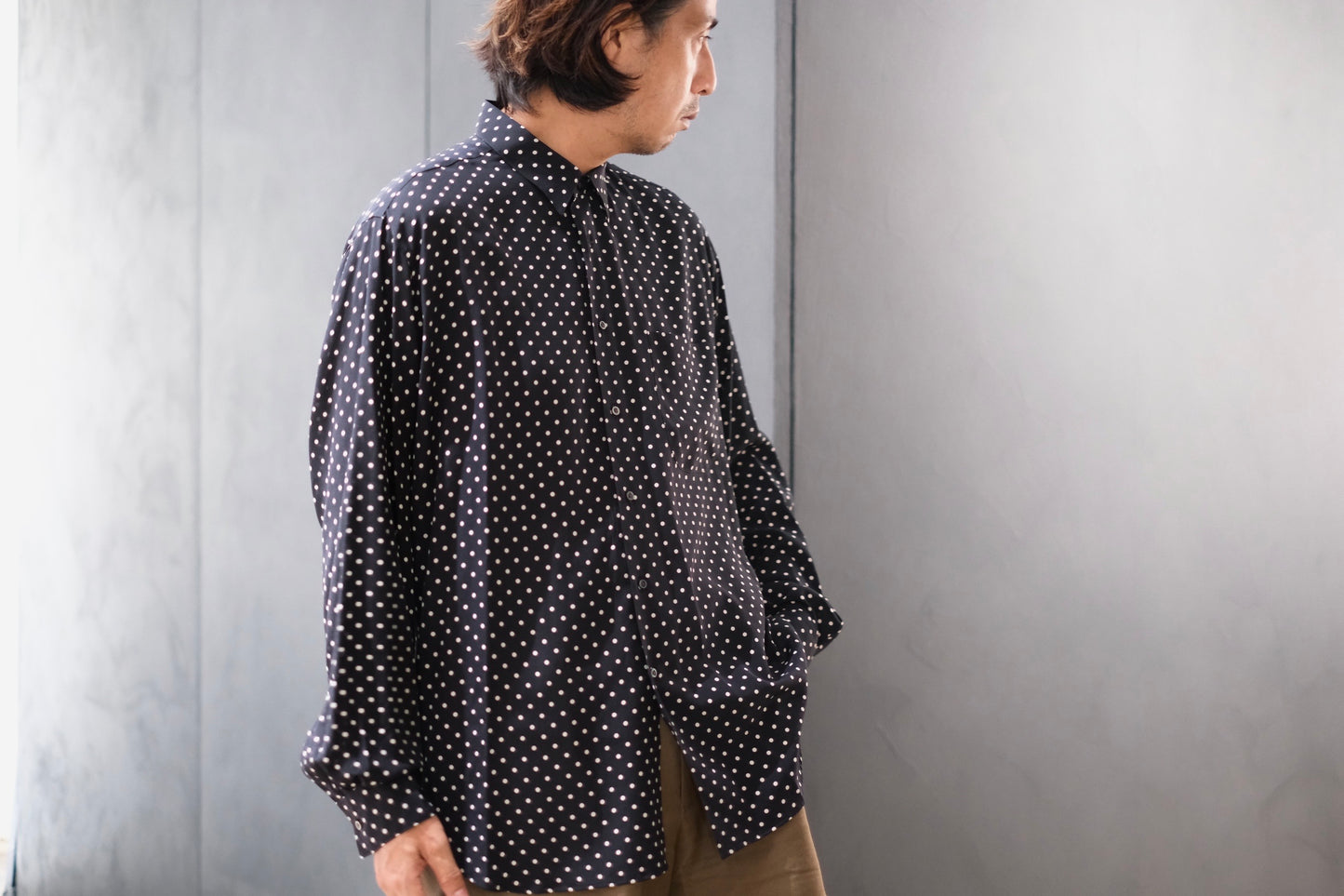 HEUGN / SHIRT123"Alf " Silk Dot