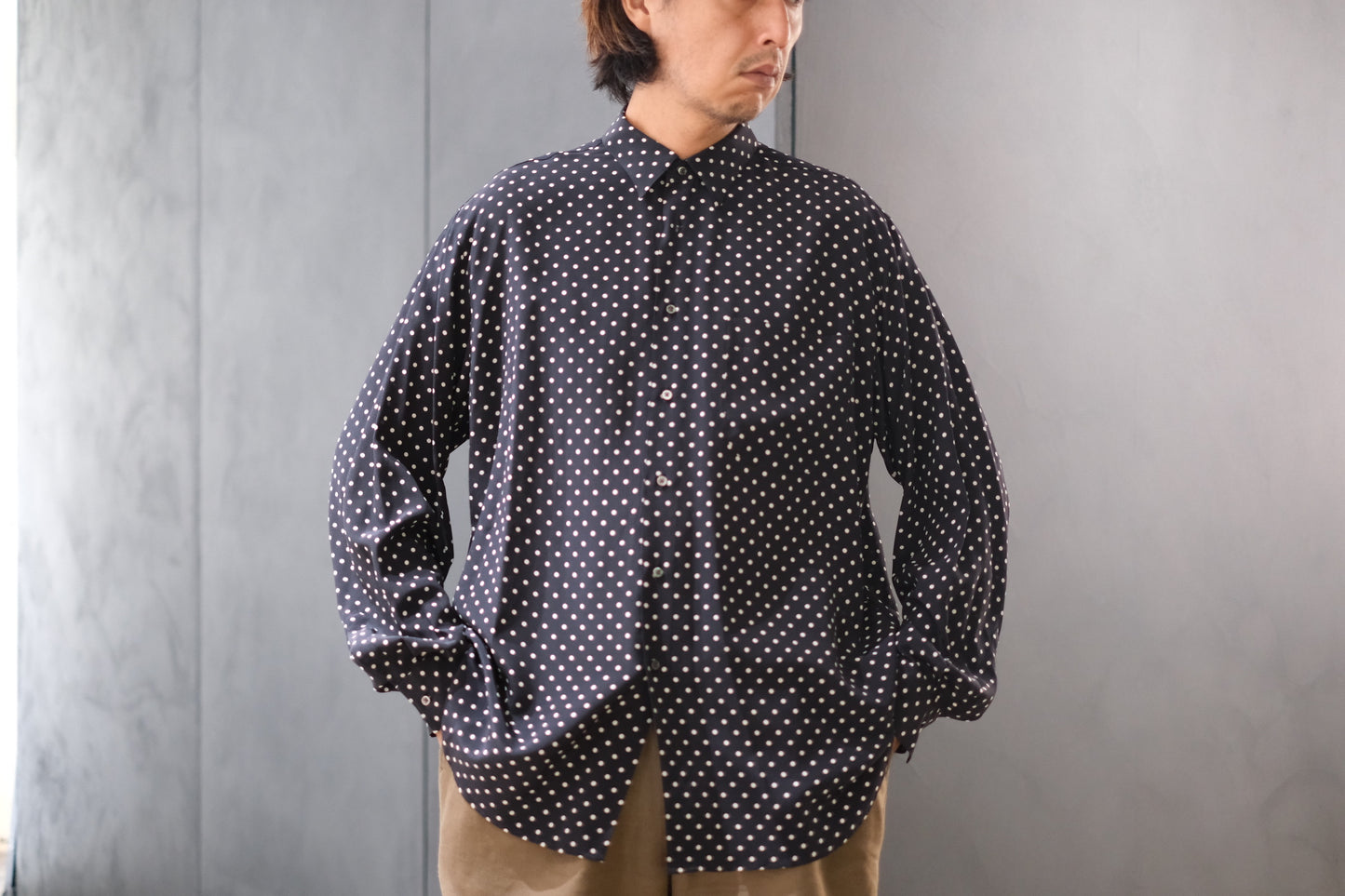 HEUGN / SHIRT123"Alf " Silk Dot