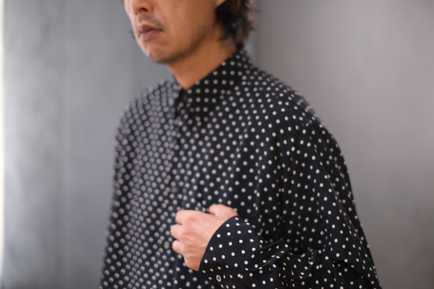 HEUGN / SHIRT123"Alf " Silk Dot