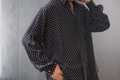 HEUGN / SHIRT123"Alf " Silk Dot