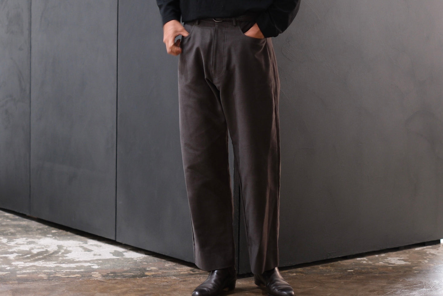 nonnotte / 5 Pockets Trousers / N-25A-075 / Licorice
