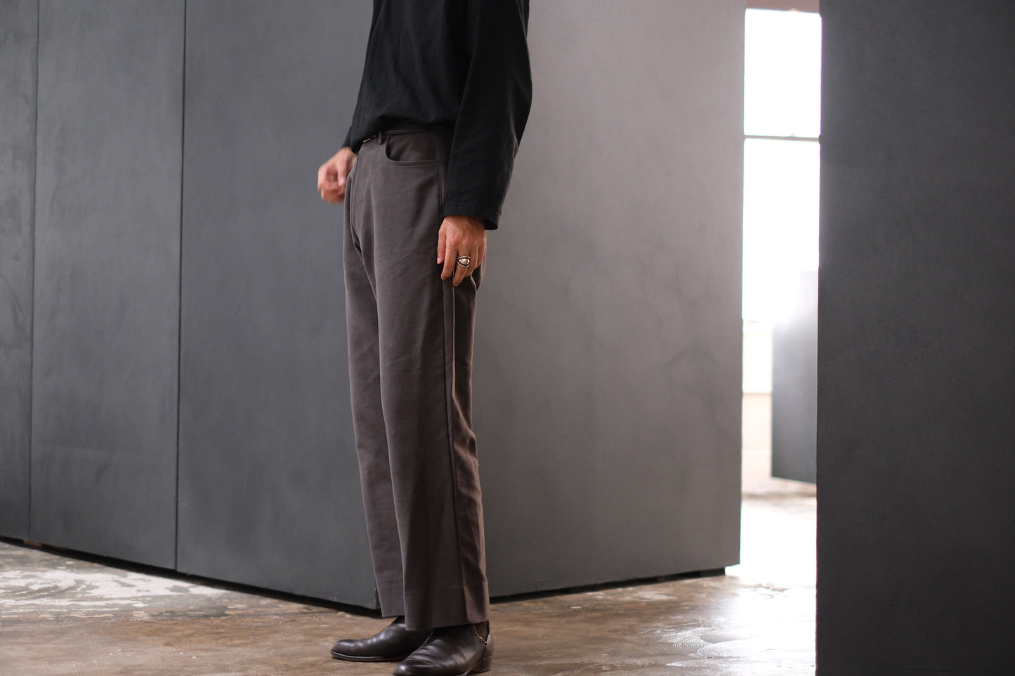 nonnotte / 5 Pockets Trousers / N-25A-075 / Licorice