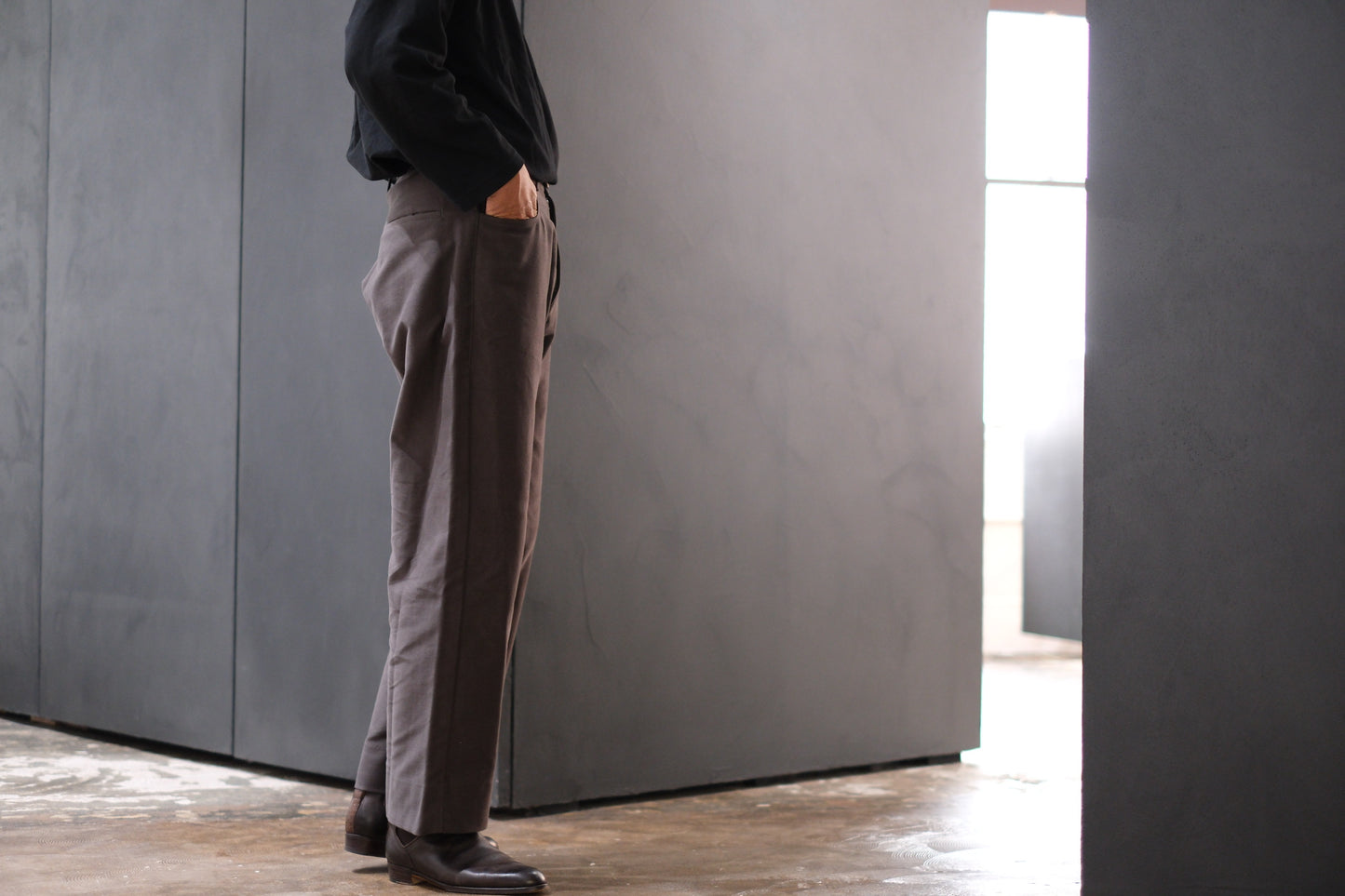 nonnotte / 5 Pockets Trousers / N-25A-075 / Licorice