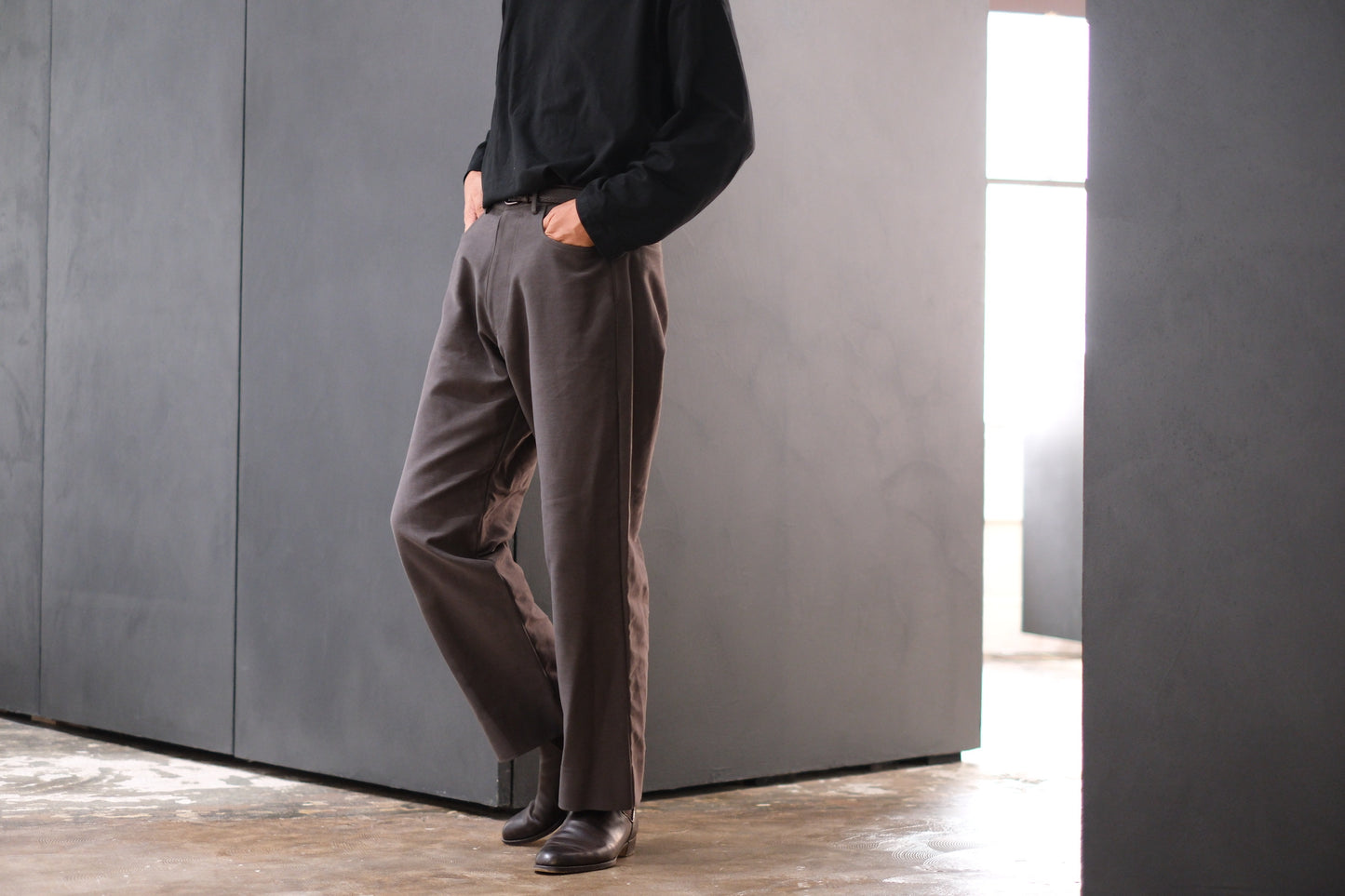 nonnotte / 5 Pockets Trousers / N-25A-075 / Licorice