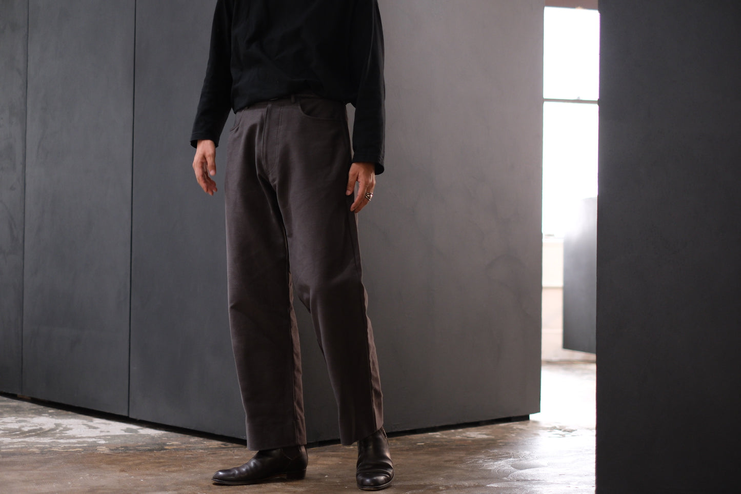 nonnotte / 5 Pockets Trousers / N-25A-075 / Licorice